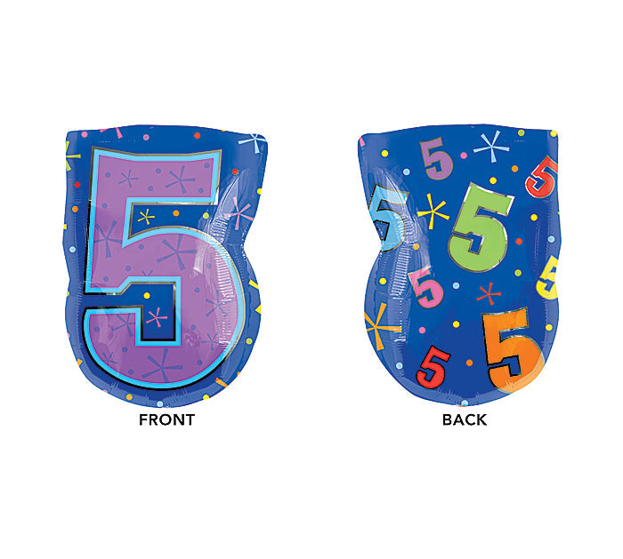 20" Junior Shape 5 Multi-Color Balloon