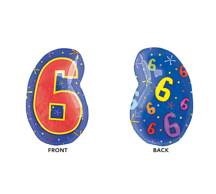 21" Junior Shape 6 Multi-Color Balloon