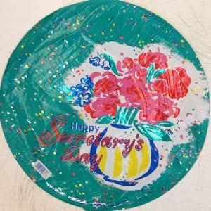 18" Happy Secretary Day Vase Balloon