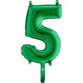 14" Airfill Only (Self Sealing) Number 5 Green Balloon
