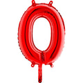 14" Airfill Only (Self Sealing) Number Zero Red Balloon
