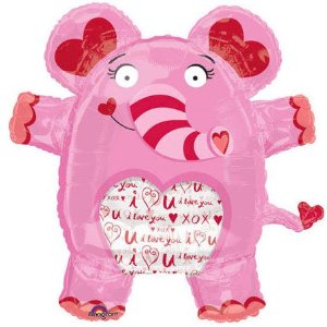 28" See-Thru Tons of Love Elephant Balloon