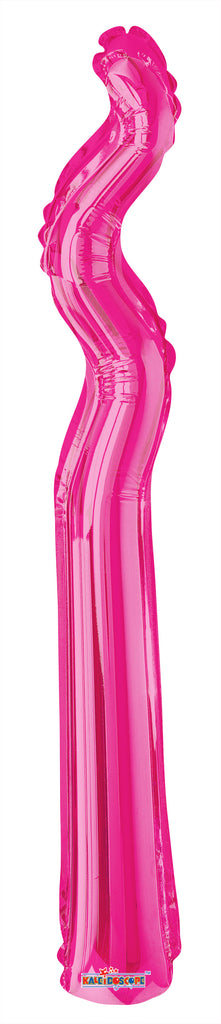 14" Airfill Only Kurly Zig Zag Hot Pink Balloon