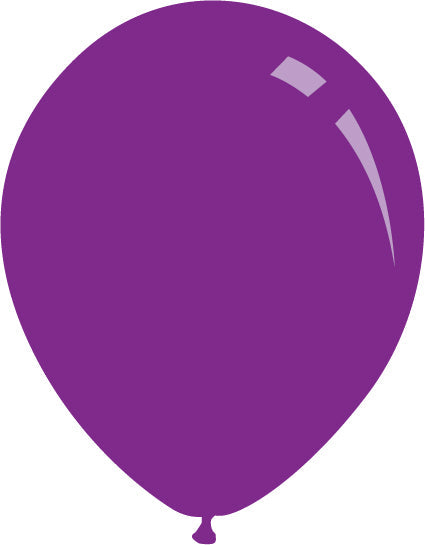 12" Standard Purple Decomex Latex Balloons (100 Per Bag)