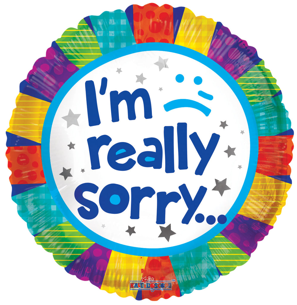 18" I'm Really Sorry Patchwork Balloon