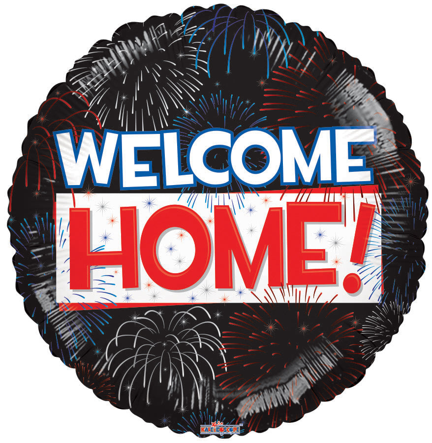 18" Welcome Home Fireworks Balloon