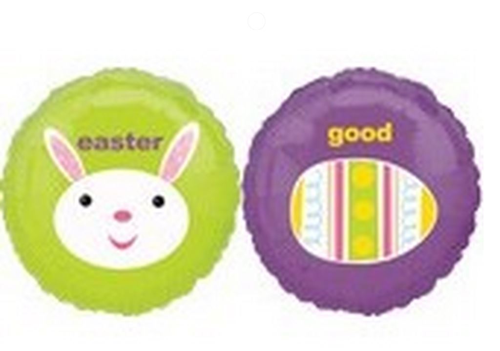 18" EASTER Good BUNNY Smiling Balloon