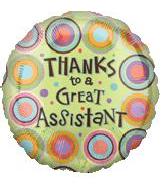 18" Thanks Great Assistant Retro Balloon