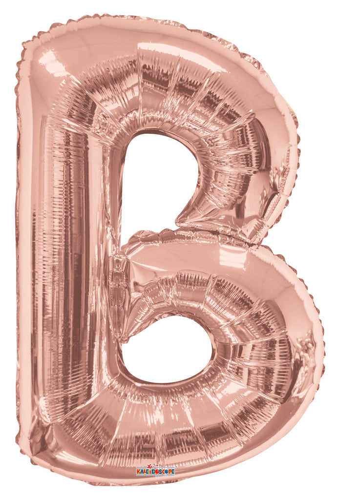 34" Letter B Rose Gold Shape Balloon