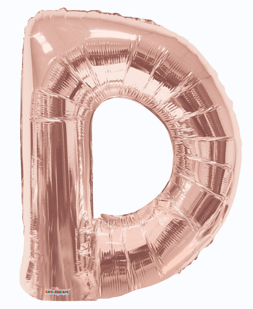 34" Letter D Rose Gold Shape Balloon