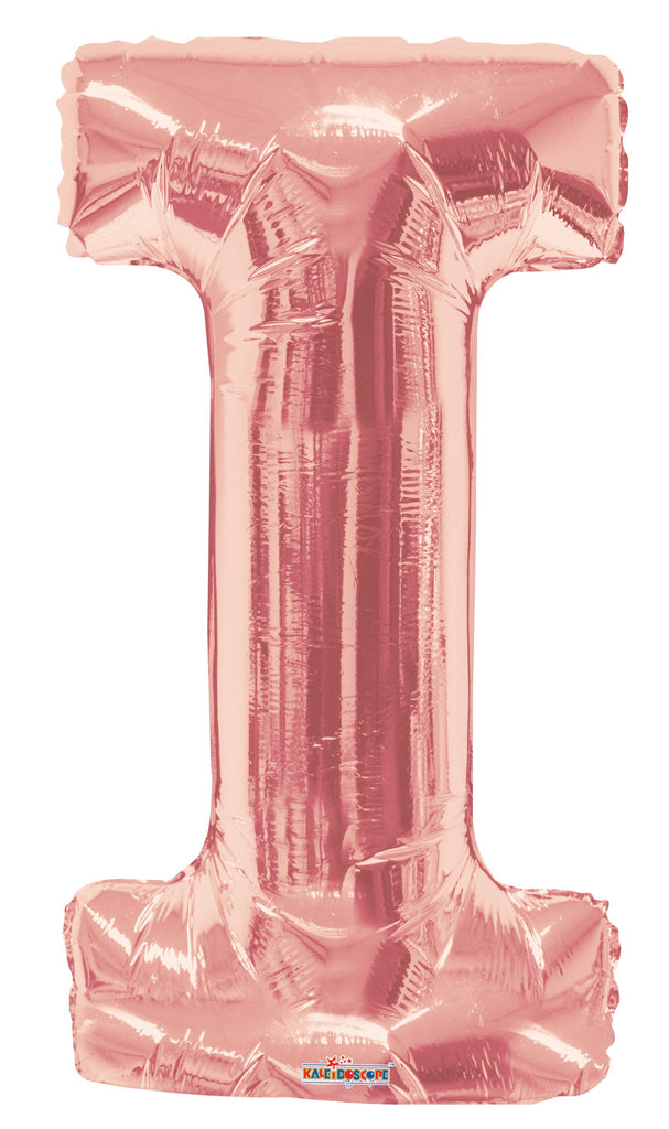 34" Letter I Rose Gold Shape Balloon