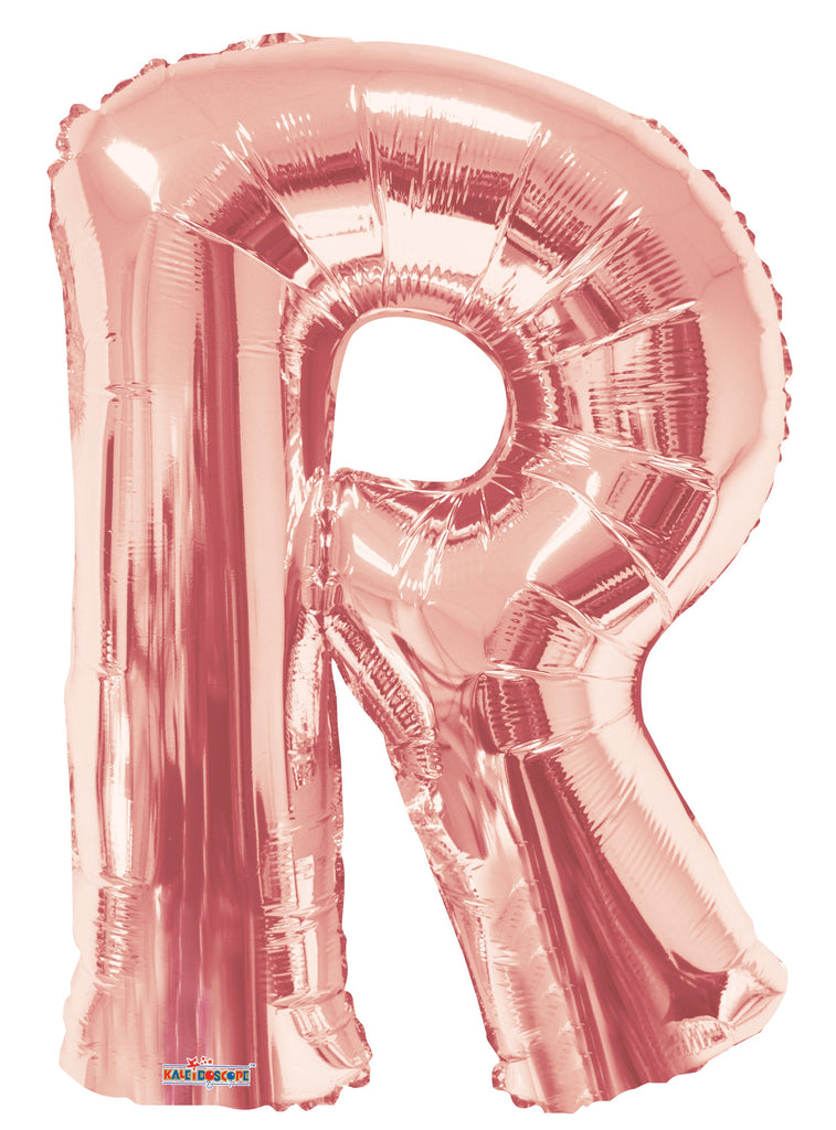 34" Letter R Rose Gold Shape Balloon
