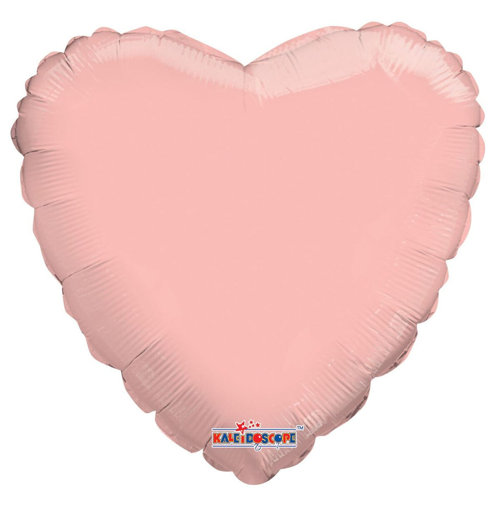 9" Airfill Only Solid Rose Gold Heart Balloon