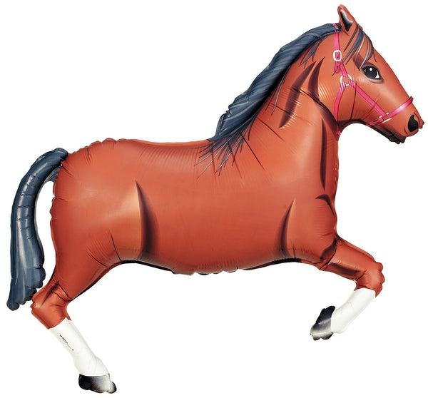 43" Foil Shape Balloon Brown Horse