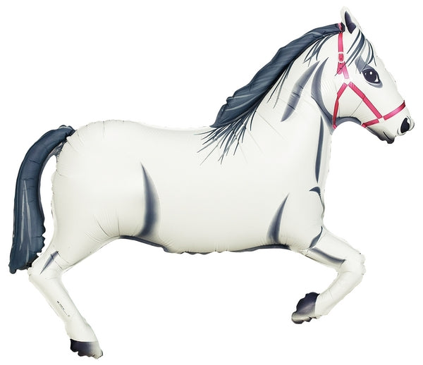 43" Foil Shape Balloon White Horse