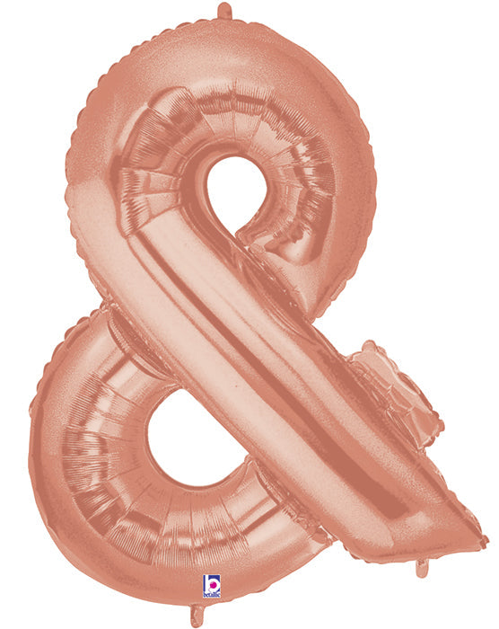 40" Foil Shape Megaloon Balloon Ampersand Rose Gold