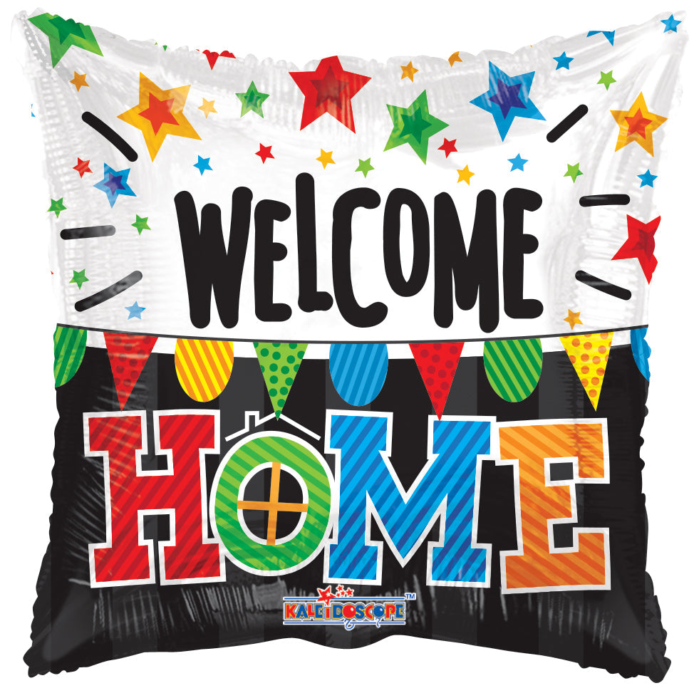 18" Welcome Home Pennants Foil Balloon