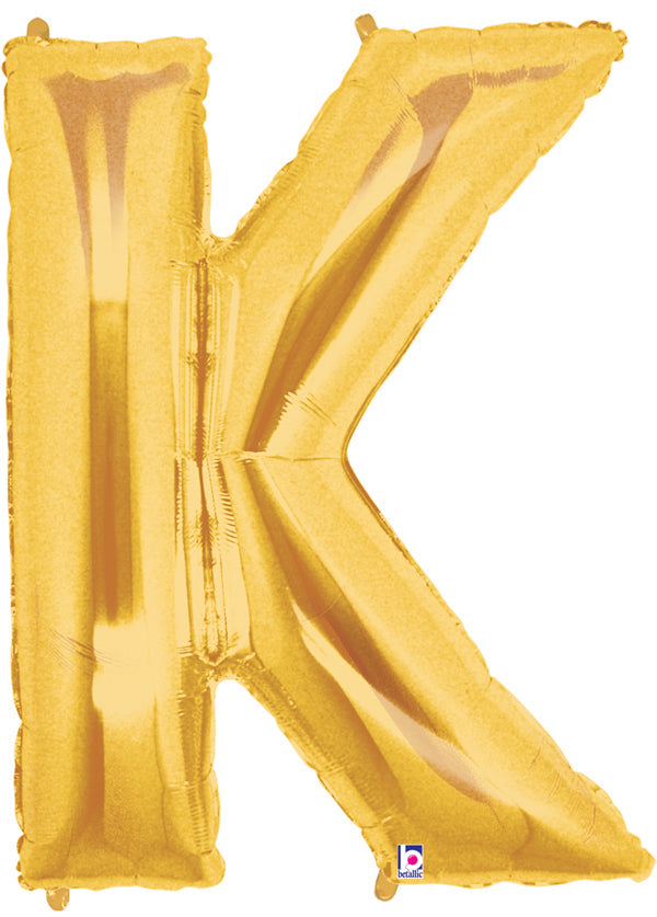 40" Megaloon Large Letter Balloon K Gold