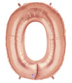 40" Foil Shape Megaloon Balloon Letter O Rose Gold