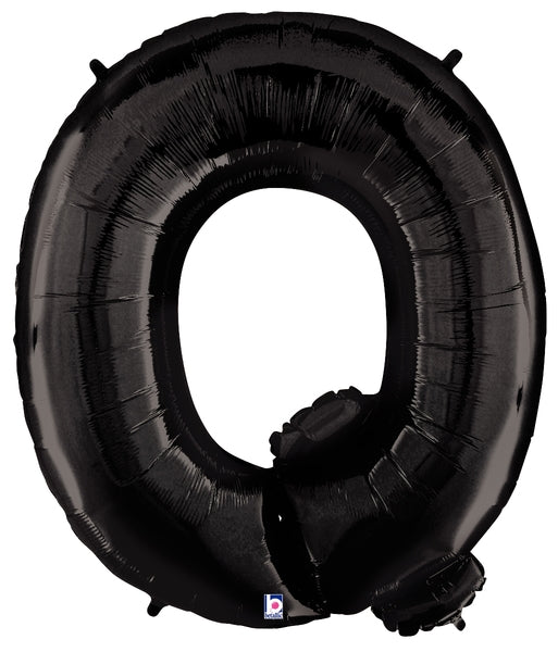 40" Megaloon Large Foil Letter Shape Balloon Q Black