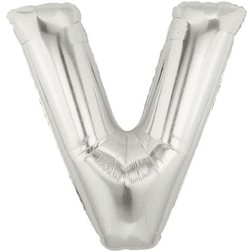 40" Megaloon Large Letter Balloon V Silver