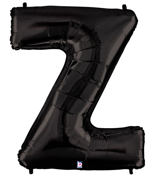 40" Megaloon Large Foil Letter Shape Balloon Z Black