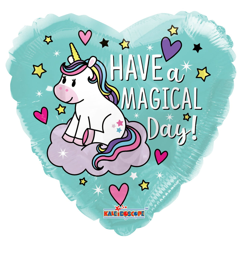 18" Have A Magical Birthday Unicorn Heart Foil Balloon