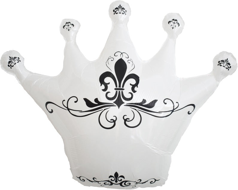 40" White Crown Shape Air Filled PU Balloon