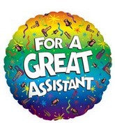 30" A Great Assisstant Rainbow Balloon