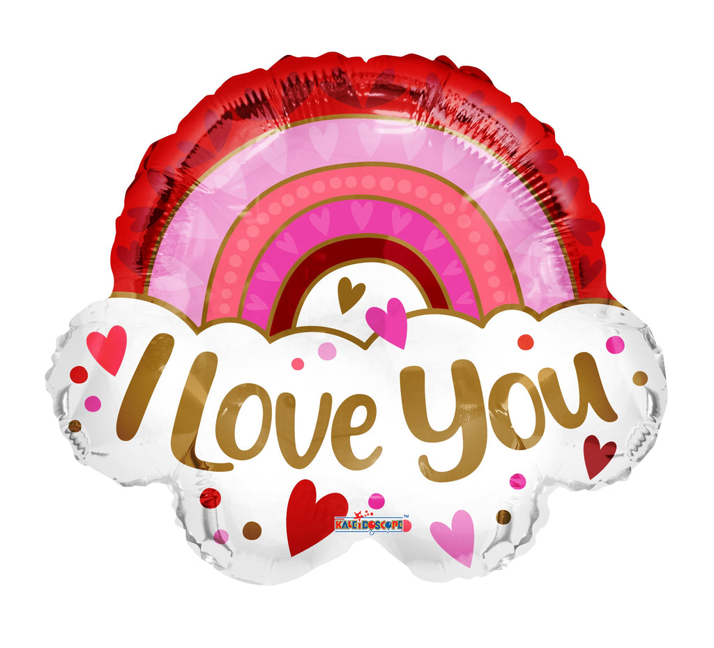 28" Love You Rainbow Foil Balloon