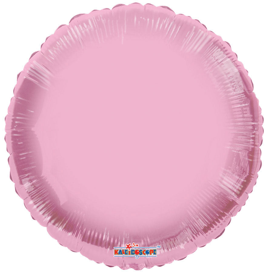 18" Solid Pale Pink Macaron Round Gellibean Foil Balloon