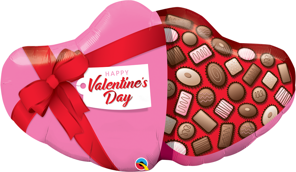 39 Inches Valentine's Day Candy Box Foil Balloon Made by Qualatex