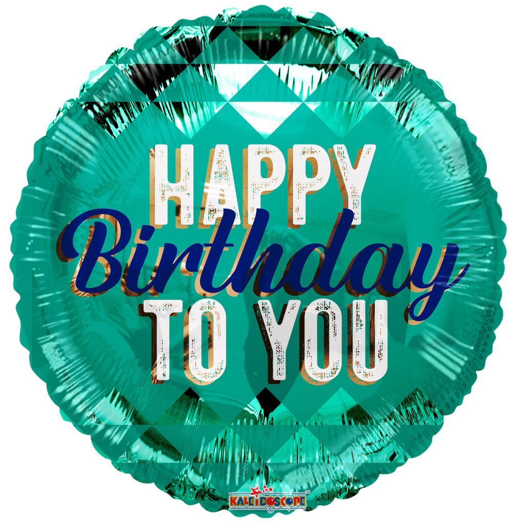 18" Birthday To You On Green Foil Balloon