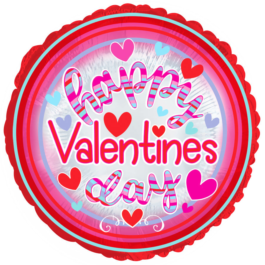 17 Inches Uninflated Happy Valentine's Day Font Design Foil Balloons