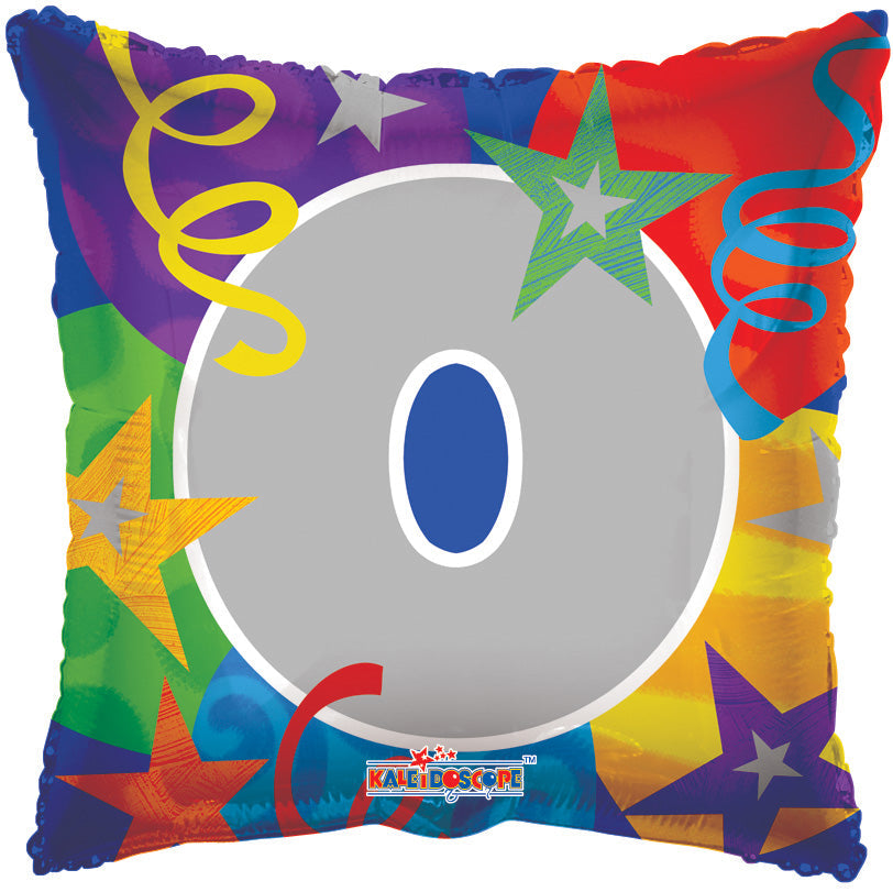 18" Party Number 0 Balloon