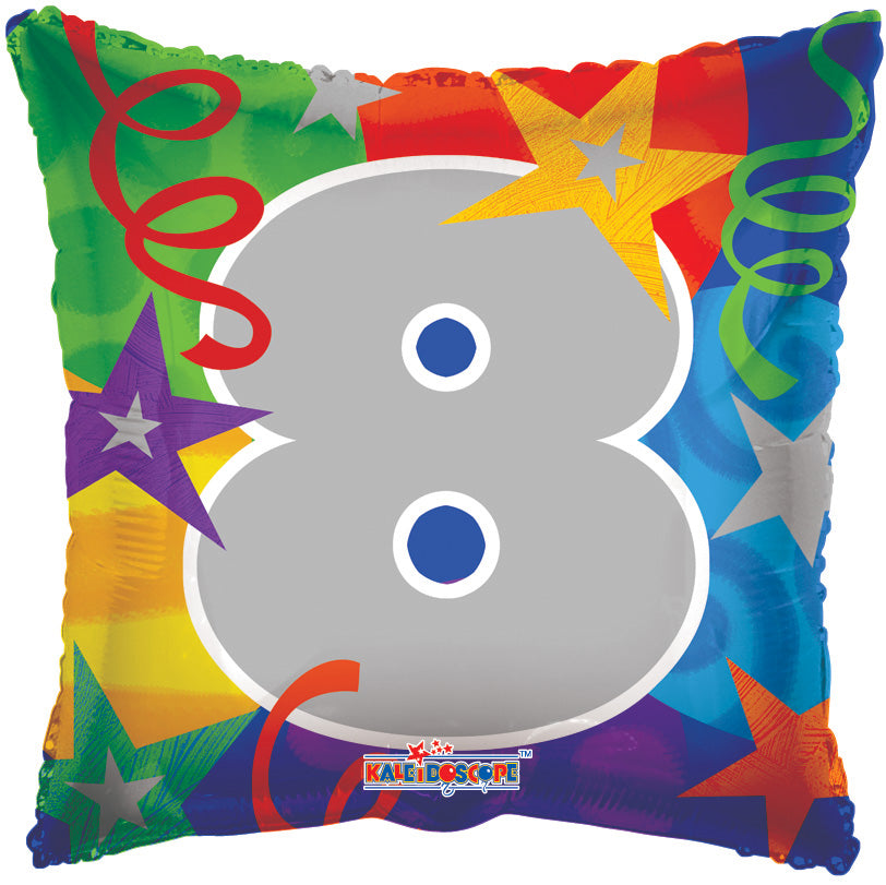 18" Party Number 8 Balloon