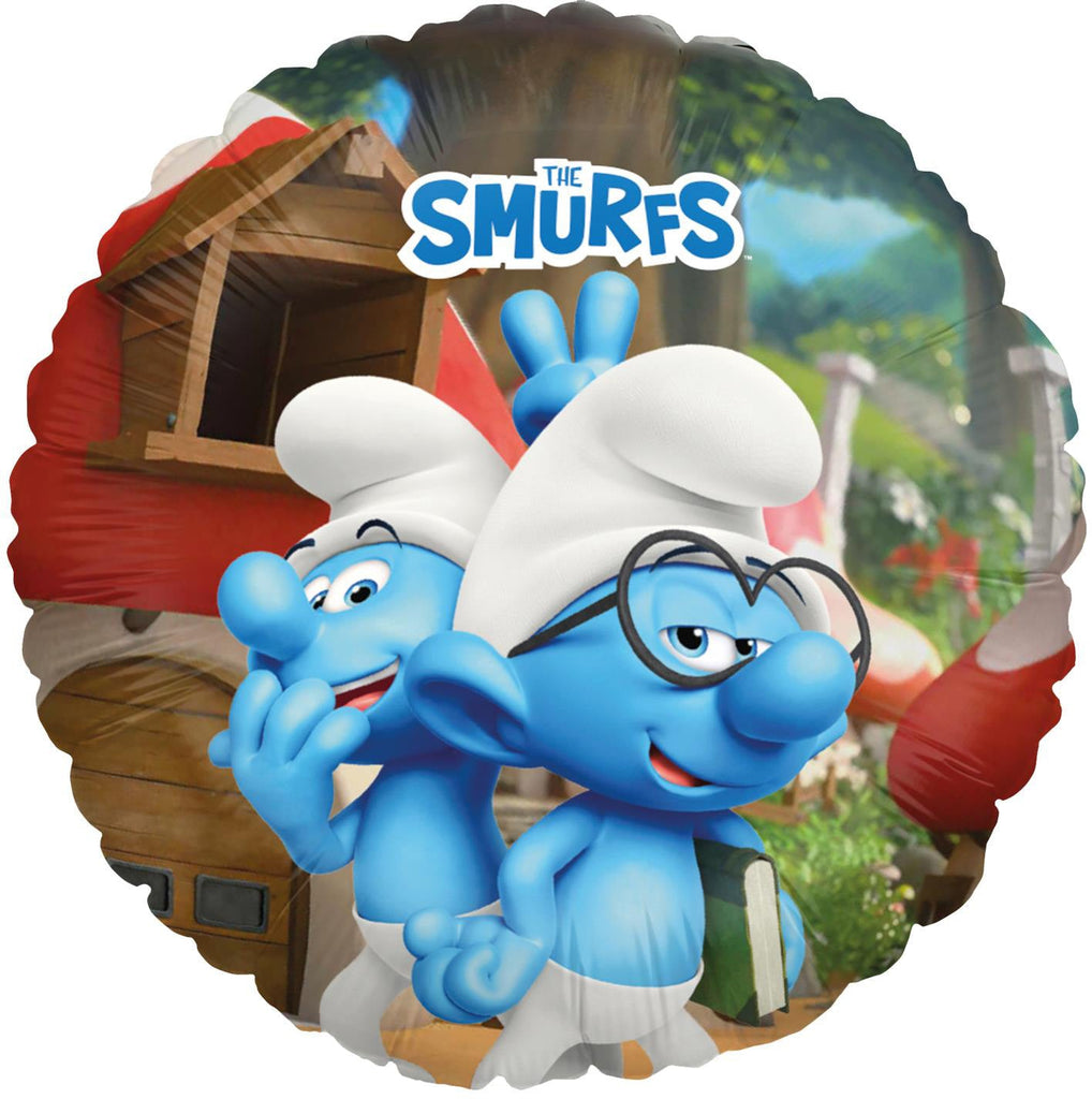  Foil Balloon Manufactured by Party Factory. The size is 18 Inches with printed design of Smurfs