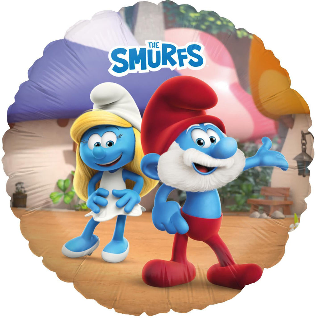  Foil Balloon Manufactured by Party Factory. The size is 18 Inches with printed design of Smurfs Papa Smurf