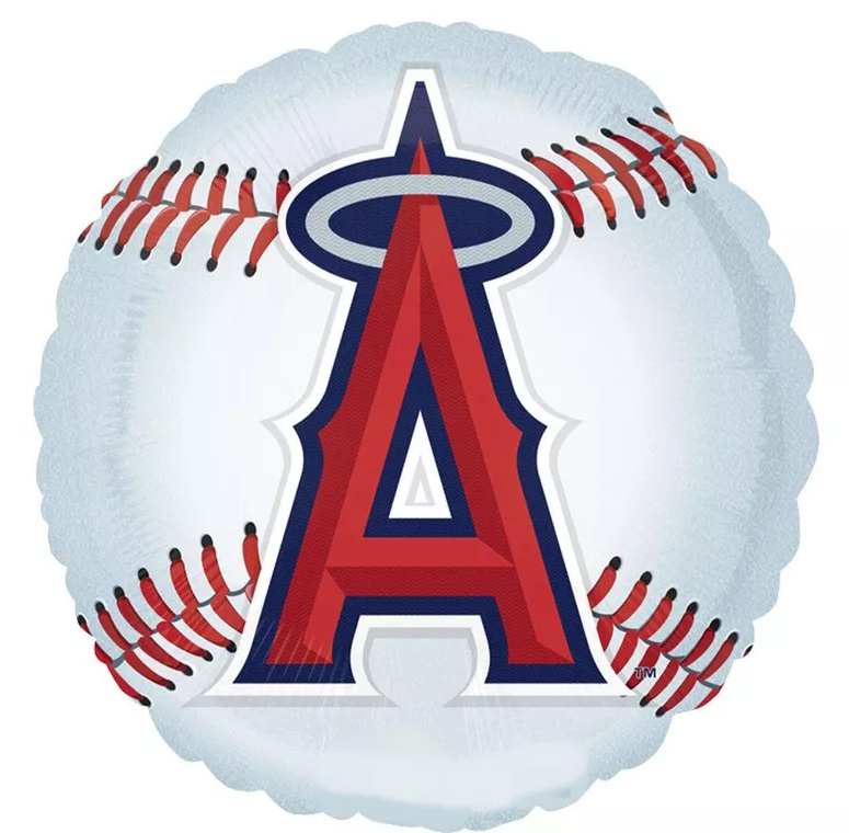 Uninflated 9" Airfill Only Los Angeles Angels of Anaheim Ball Balloon Manufactured By Anagram Amscan Leader in Foil Balloons CD