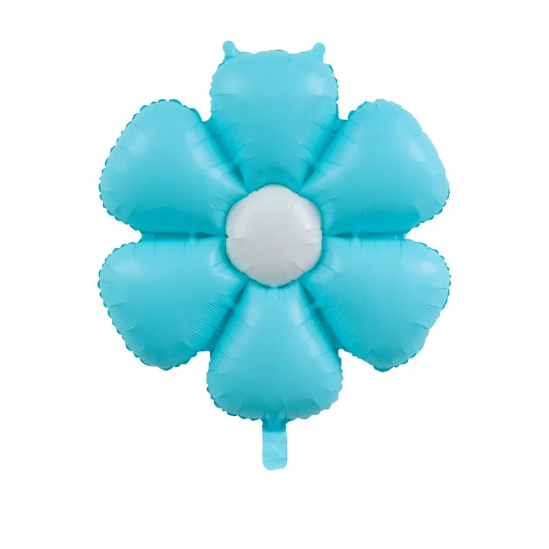 Not Inflated 27 Inches Airfill Only Macaron in the Color Blue Daisy Flower Balloon Imported By Color Wheel