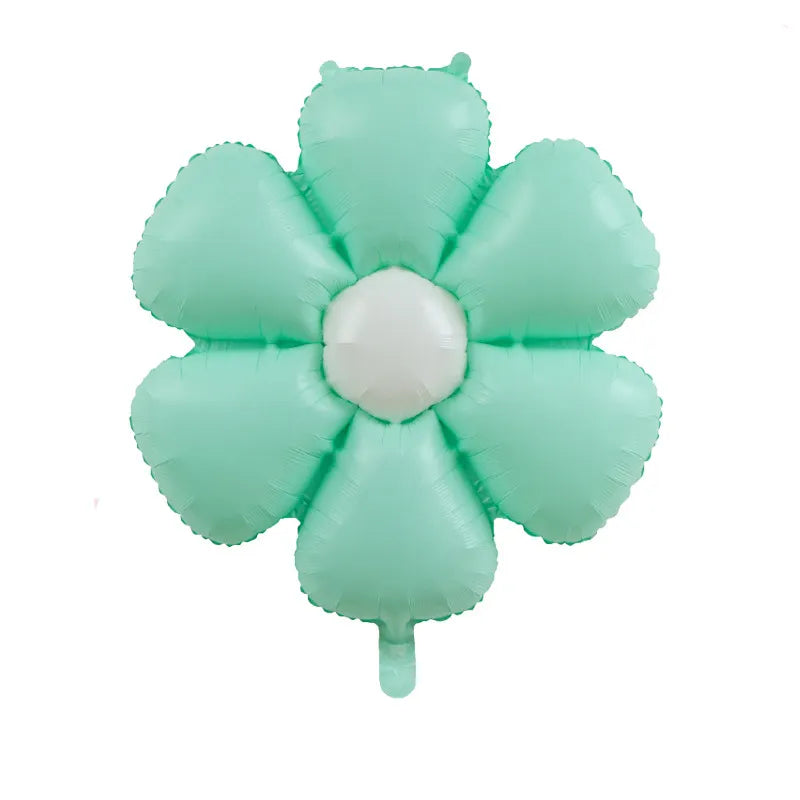 Not Inflated 27 Inches Airfill Only Macaron in the Color Green Daisy Flower Balloon Imported By Color Wheel