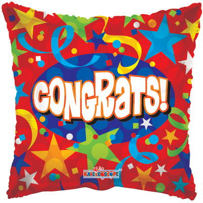 18" Congrats Stars & Streamers Balloon
