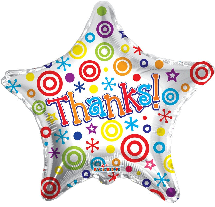 18" Thanks Star Balloon