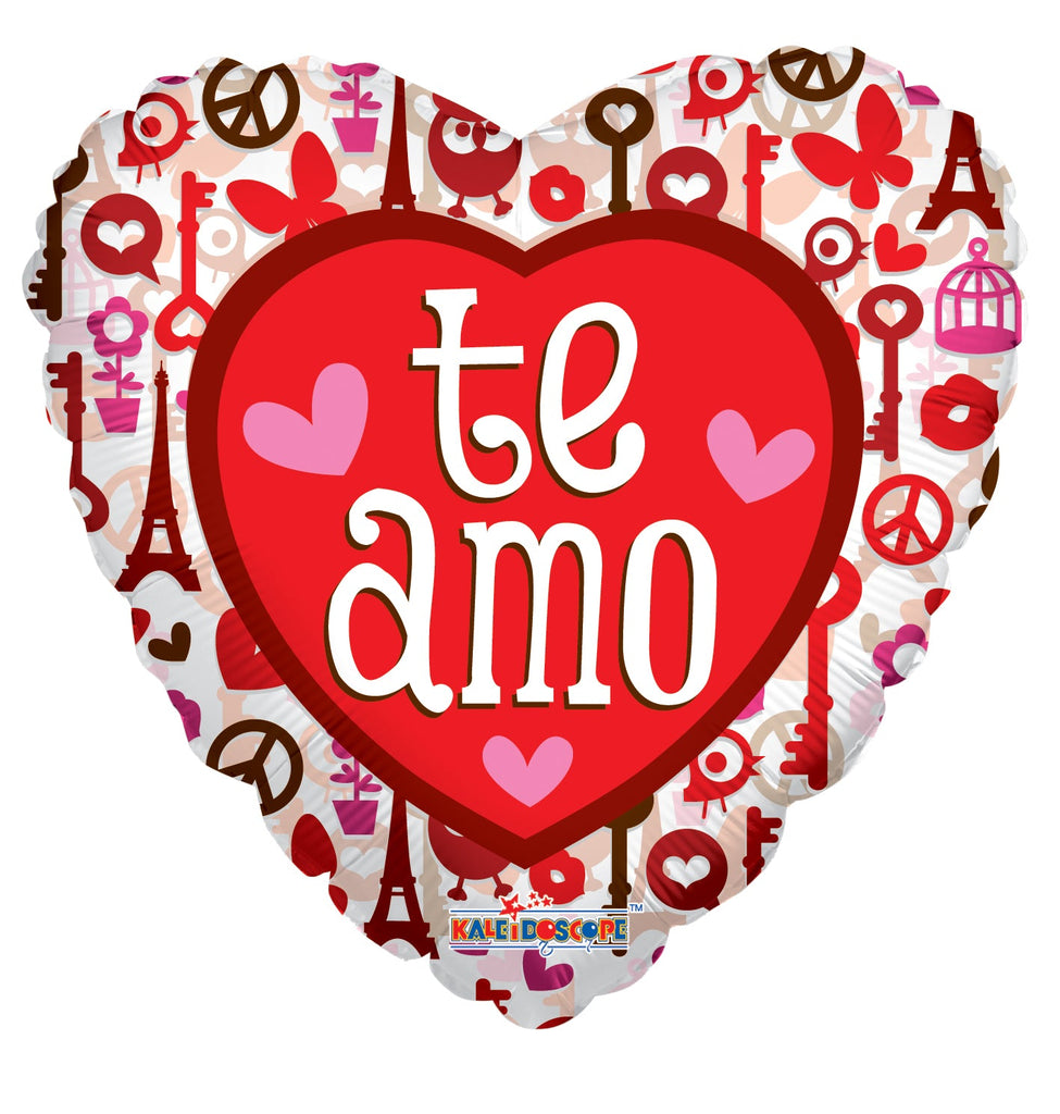 18" Te Amo Trendy Elements Spanish Balloon