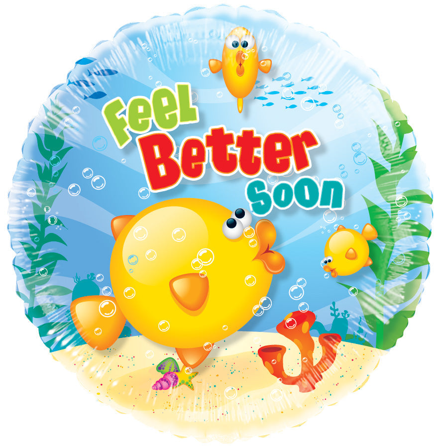 24" Feel Better Soon Clear View Balloon