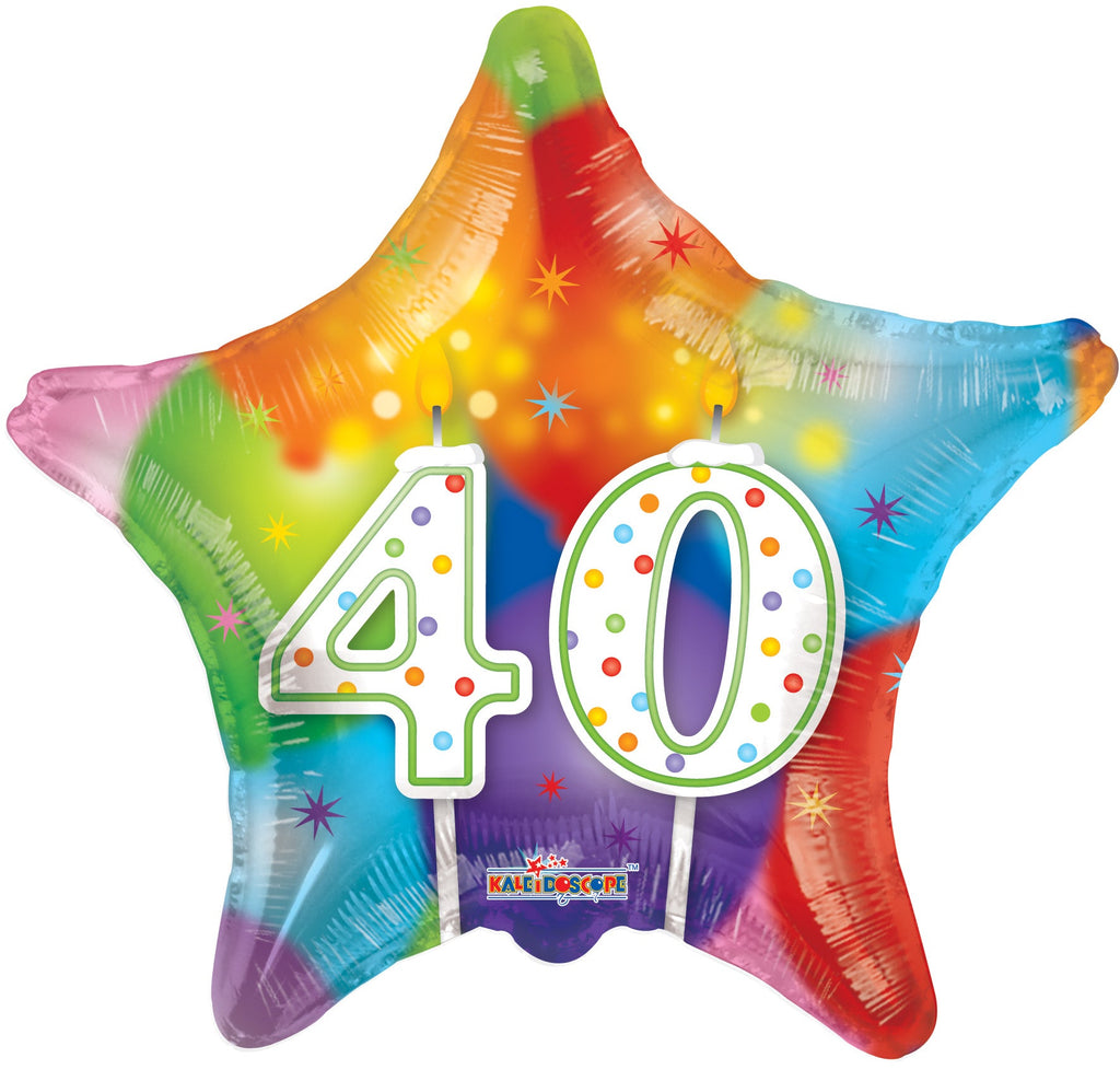 18" 40th Candles Balloon