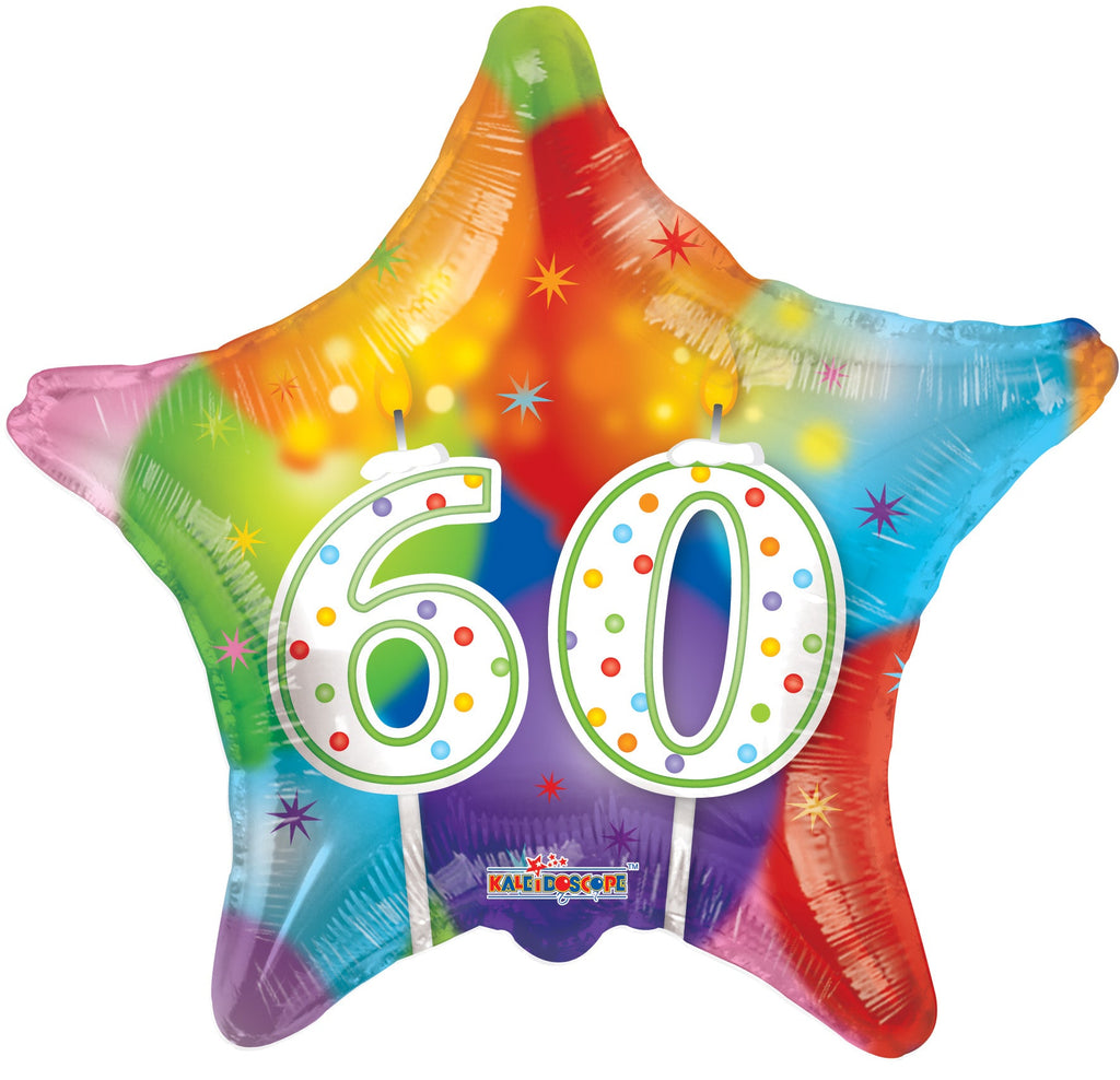 18" 60th Candles Balloon