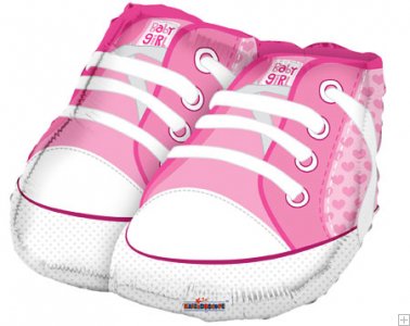 21" Baby Girl Shoes Shape Mylar Balloon