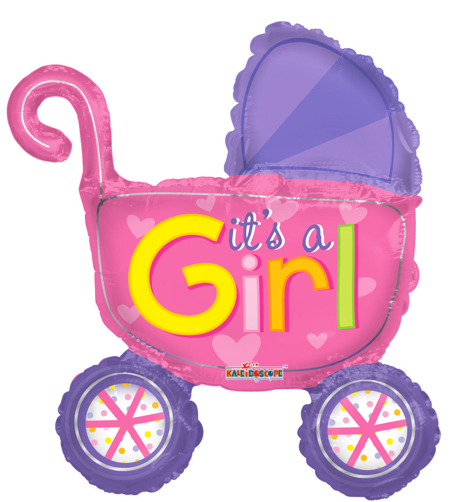 14" Airfill Only Baby Stroller Girl Mini Shape Balloon
