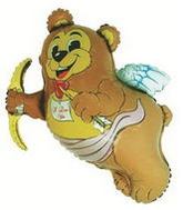 26" I Love You Bear-Cupid Mylar Balloon